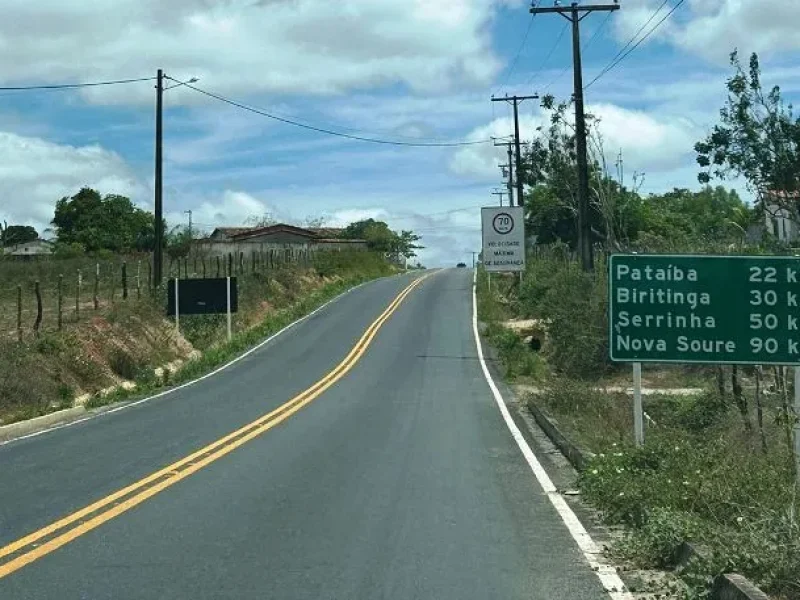Estrada que liga Água Fria à Biritinga