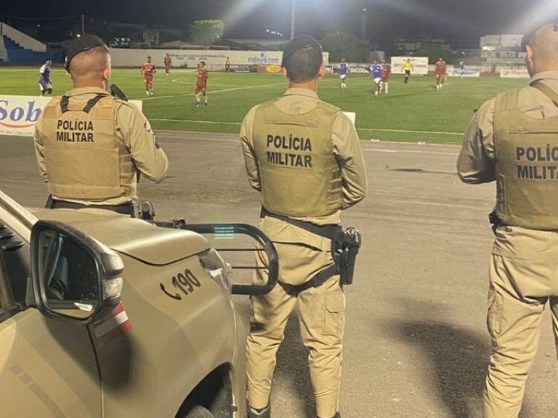 POLICIA PM ESTADIO SERRINHA JOGO SERRINHENSE
