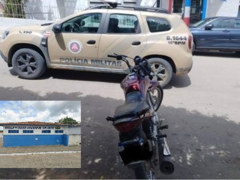 assedia em frente a escola de biritinga